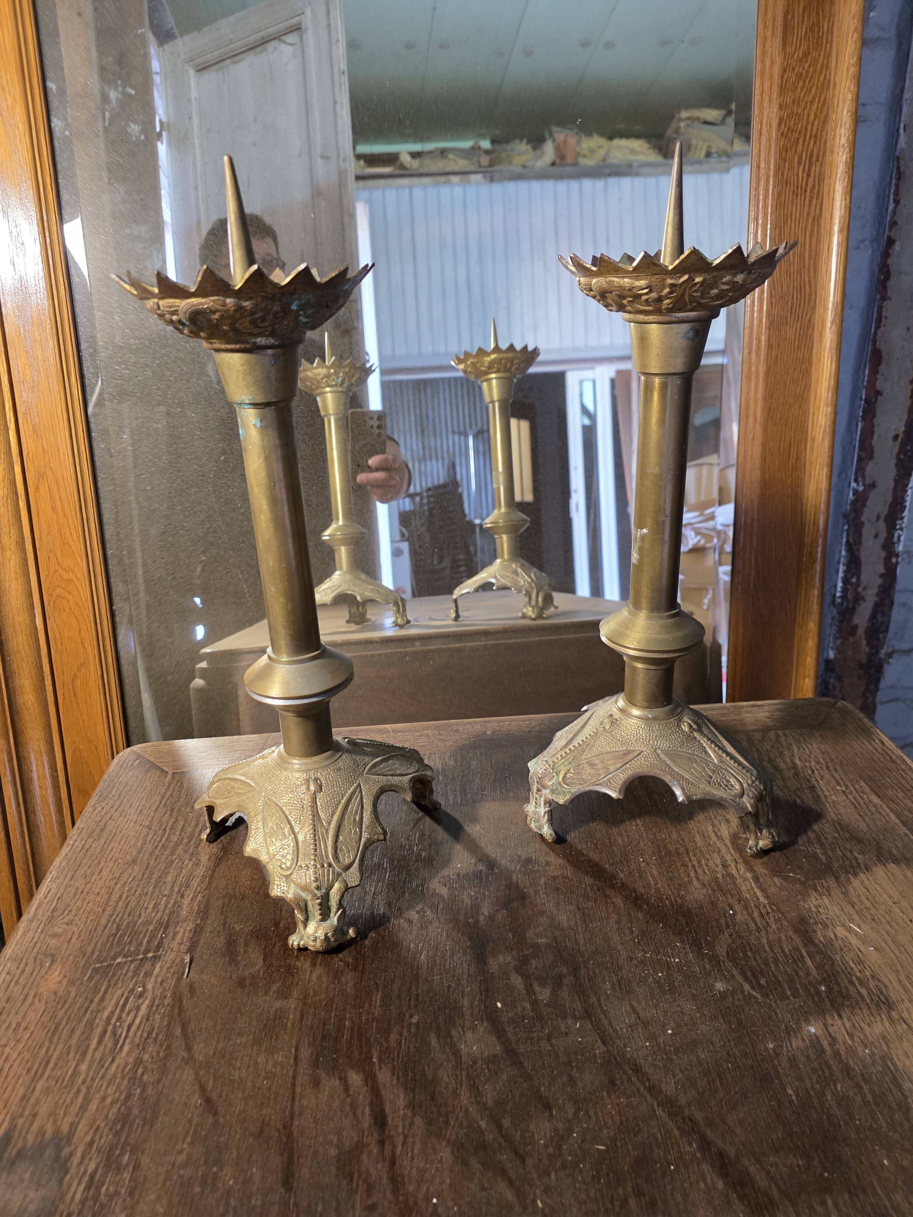 Pair of antique candlesticks