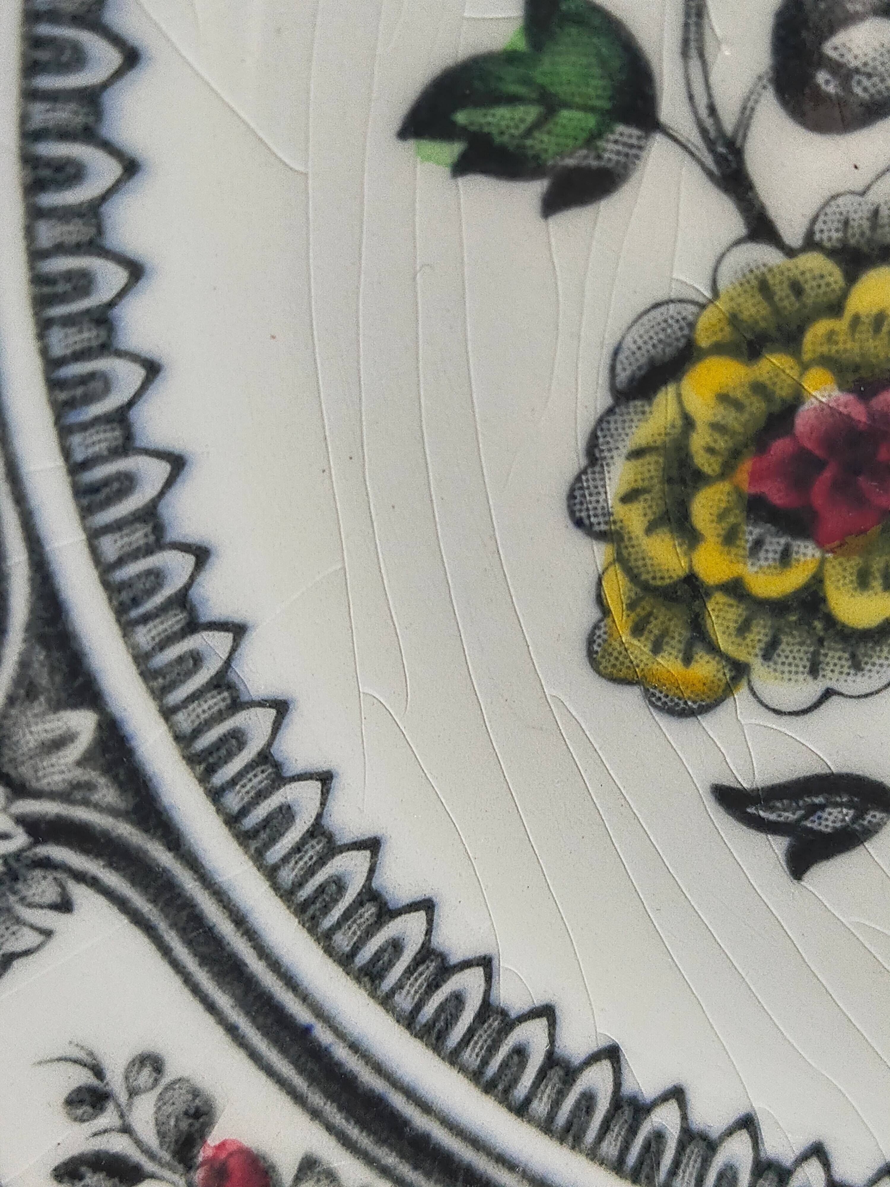 Six English porcelain dessert plates WOOD & SONS Dorset service