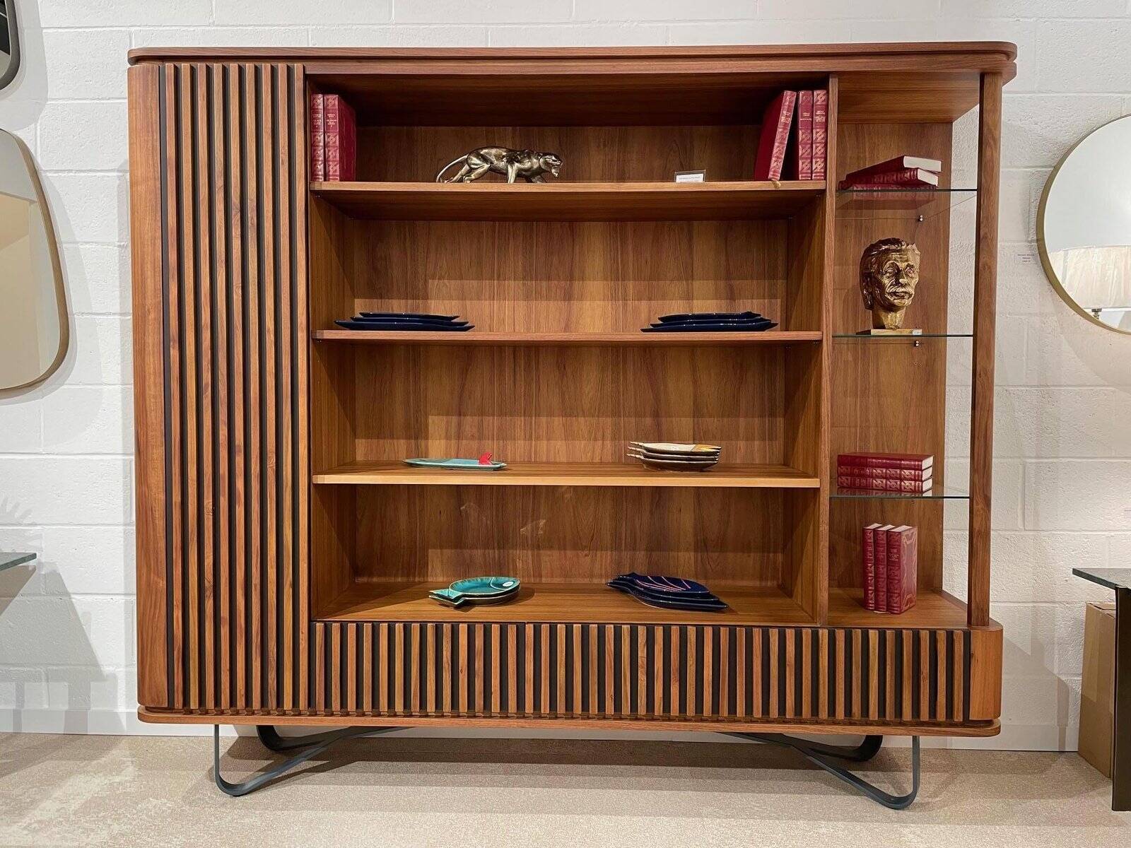 Wooden and Metal Bookcase