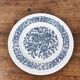 Plate decoration blue flowery