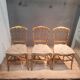 Set of 3 Napoleon III chairs in gilded wood