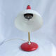 Office lamp or bedside made in italy from the 60's red and white color