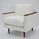 Original 70's armchair ZWP-08, fully restored, Bouclé, white
