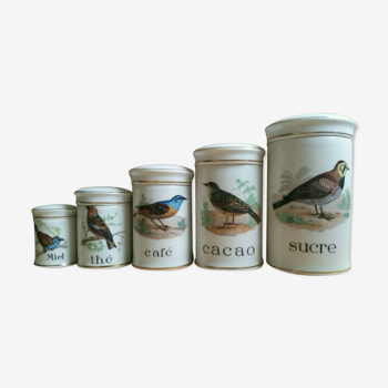 Spice pots Porcelain Birds