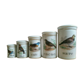 Spice pots Porcelain Birds