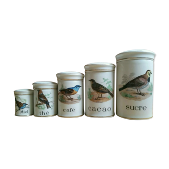 Spice pots Porcelain Birds