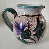 Pitcher with thistle motif by André Georges Pougues les Eaux