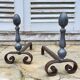Vintage geometric andirons