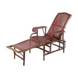 Vintage Rattan and bamboo Lounge chair, 1960s