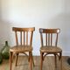 Duo of bistro chairs style Baumann vintage 40s-50s