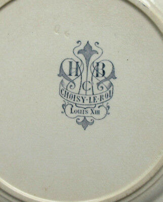 Art Nouveau plate Terre de Fer Choisy le Roi, Louis XIII model: Le Soir