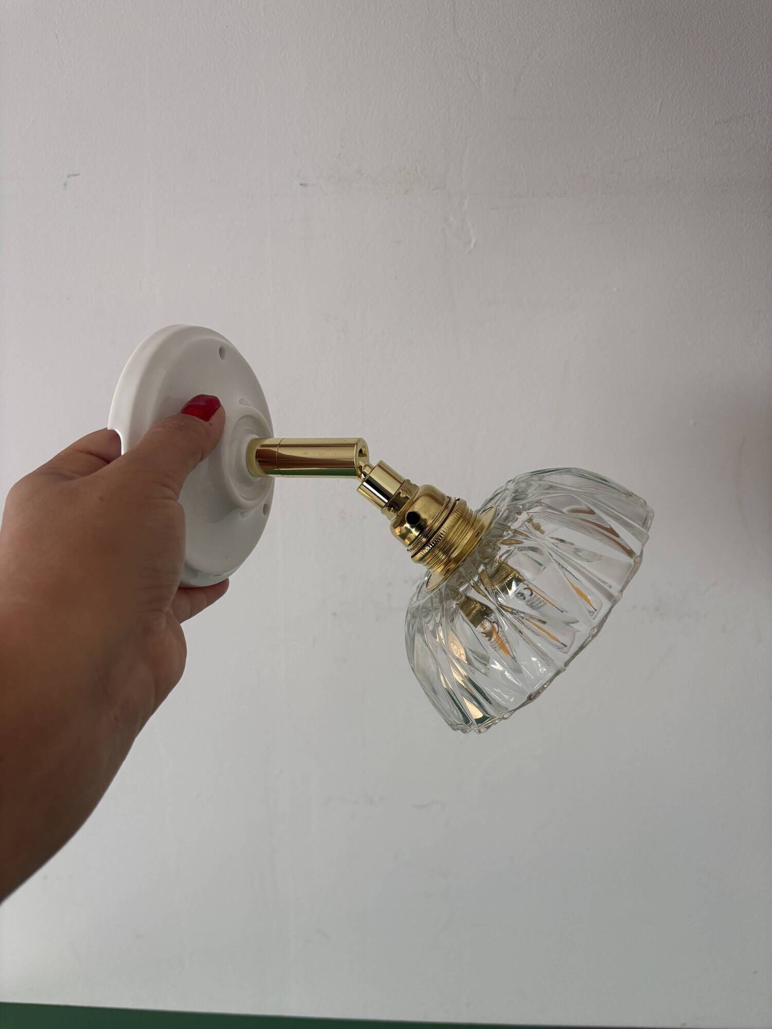 Vintage glass cut lampshade - tableware collection (APPV01)