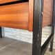 1960s modernist desk in wood and black metal, model CM172 by Paulin for Thonet.