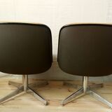 Pair of armchair 1970 steelcase Strafor by Randall Buck