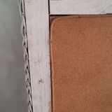 Rectangular mirror in vintage woven wicker rattan