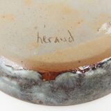two small earthenware dishes by Heraud and the Pottery of Sancerre