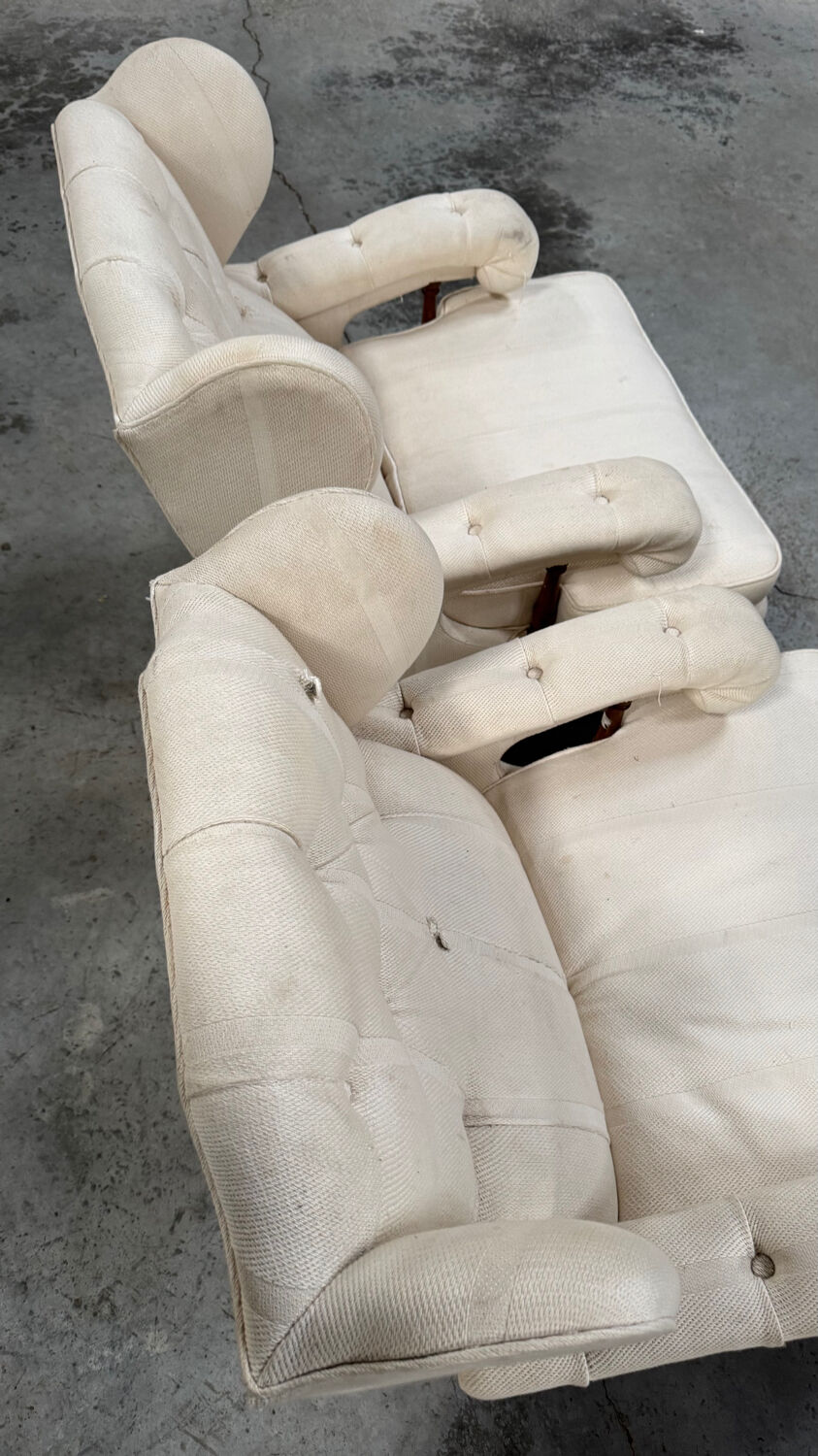 Vintage wingback armchairs