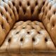 Fauteuil chesterfield en cuir une place xl