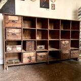 Meuble de métier en bois foncé ☐ 107 x 188 cm