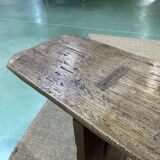 Pair of 1930s benches in elm and chestnut