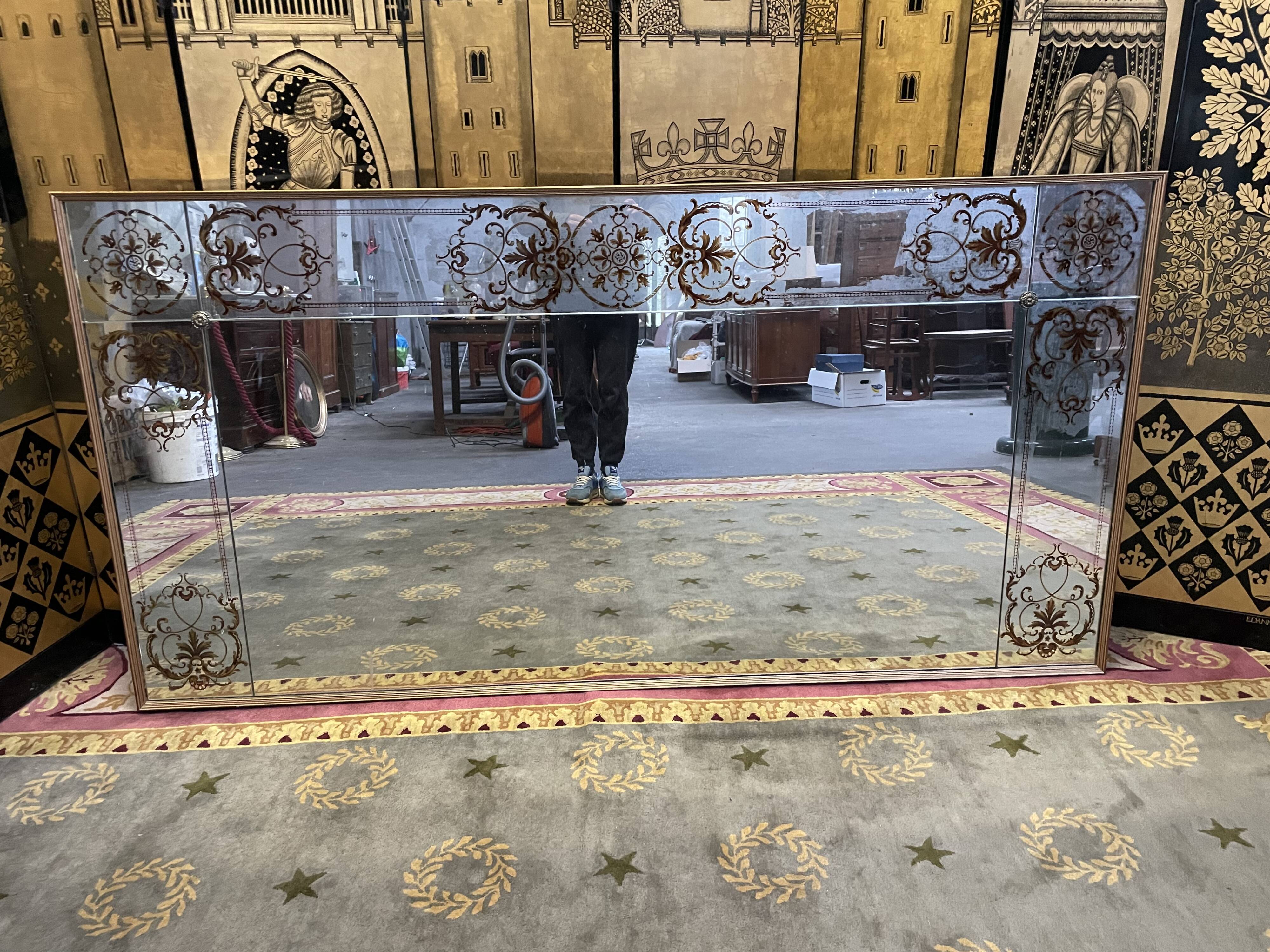 Bistro mirror - eglomised glass brasserie