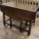 Solid wood farmhouse table with drop-leaves