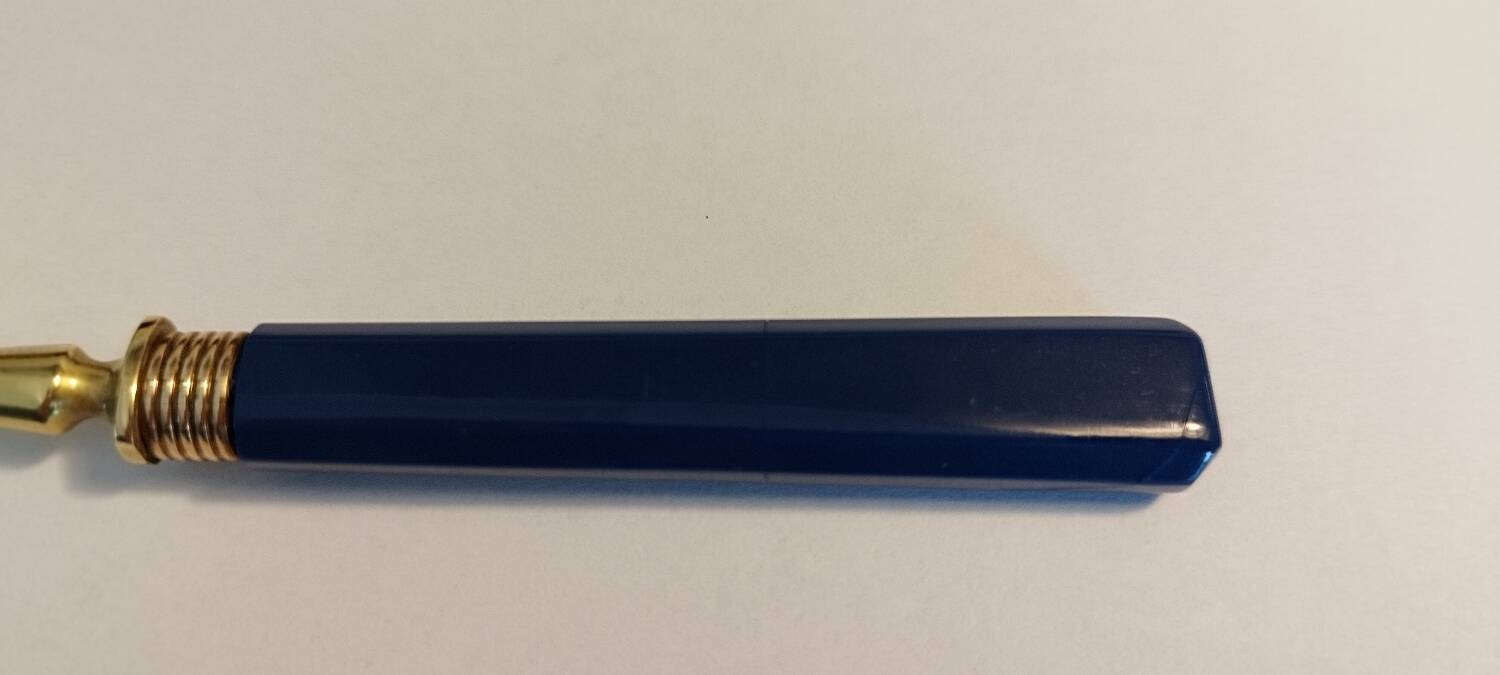 Antique cake service in metal and blue bakelite