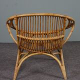 Rattan armchair, Rohé Noordwolde, 1950