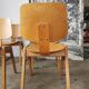 Set of 6 stackable Scandinavian chairs
