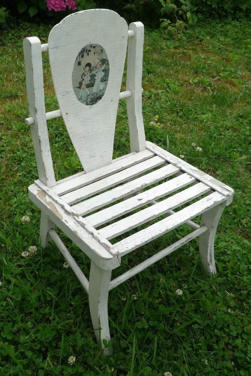 Old child wood chair