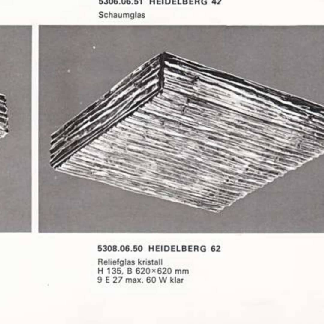 Large Heidelberg 62 ceiling lamp by Kalmar, Switzerland 1970s