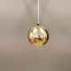 Danish ball lamp from the 80s, in gold colored lacquer.