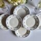 6 antique flat plates in Sarreguemines earthenware