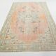 9x10 Soft Peach Turkish Vintage Rug, 186x287 Cm