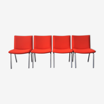 Set of 4 AP 40 Airport Chairs by Hans Wegner for AP Stolen, Denmark 1950's-1960's