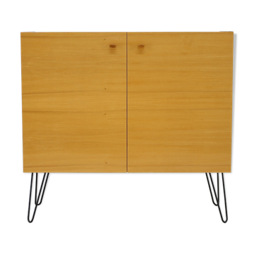 1970s Upcycled Birch Cabinet, Czechoslovakia - very good original conditon with minor signs of use -