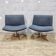 Set of 2 Arper Catifa 80 lounge chairs grey fabric / chrome