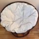 Vintage rattan love seat armchair