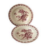 Paire d'assiettes porcelaine de Gien