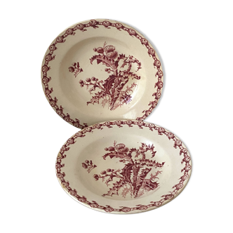 Pair of Gien porcelain plates