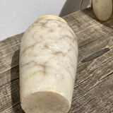 Onyx vase veins white marble beige art deco