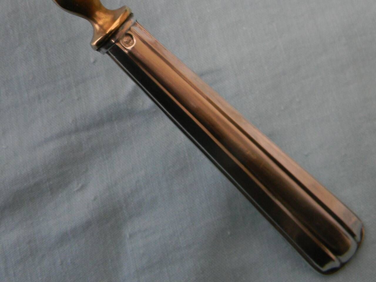 Art Deco pie server silver handle filled with Minerva hallmark.