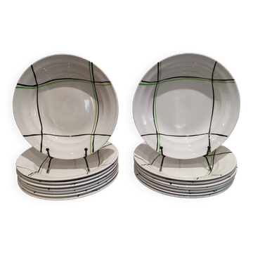8 céranord st amand deep plates “bayonne” model