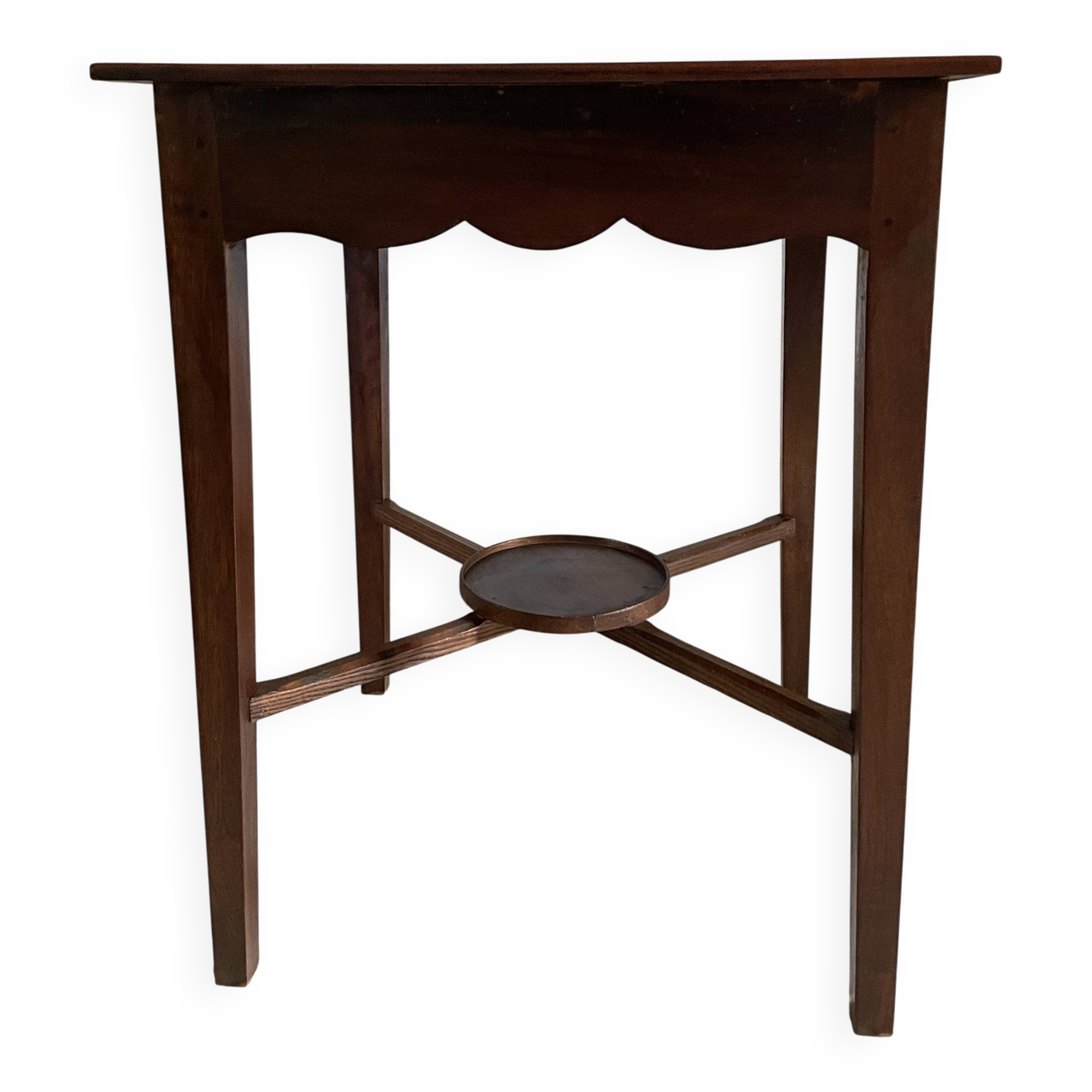Square mahogany side table, 1970s
