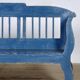 Antique blue pine bench, 1900s