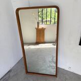 Miroir scandinave en teck massif 1970