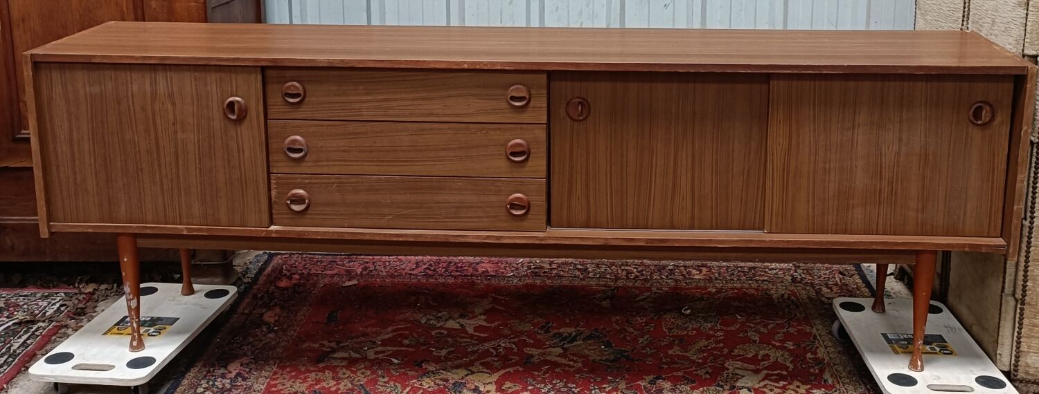 Vintage scandinavian teak enfilade, 60s
