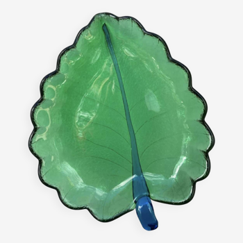 Murano leaf glass pocket tray