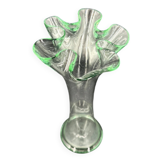 Blown glass vase in free form