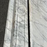 Louis XV style Pompadour fireplace in white marble